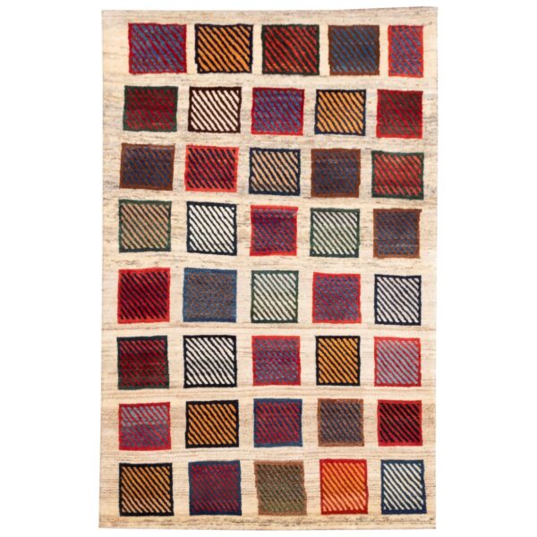 Authentischer echter persischer Gabbeh-Wollteppich handgewebt in Fars rot