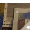 Echter persischer Gabbeh-Wollteppich handgewebt in Fars mit Rand grau