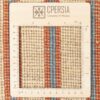 Original persischer Gabbeh-Wollteppich handgewebt in Fars mit Rand orange