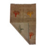 Original persischer Gabbeh-Wollteppich handgewebt in Fars mit Rand rosa