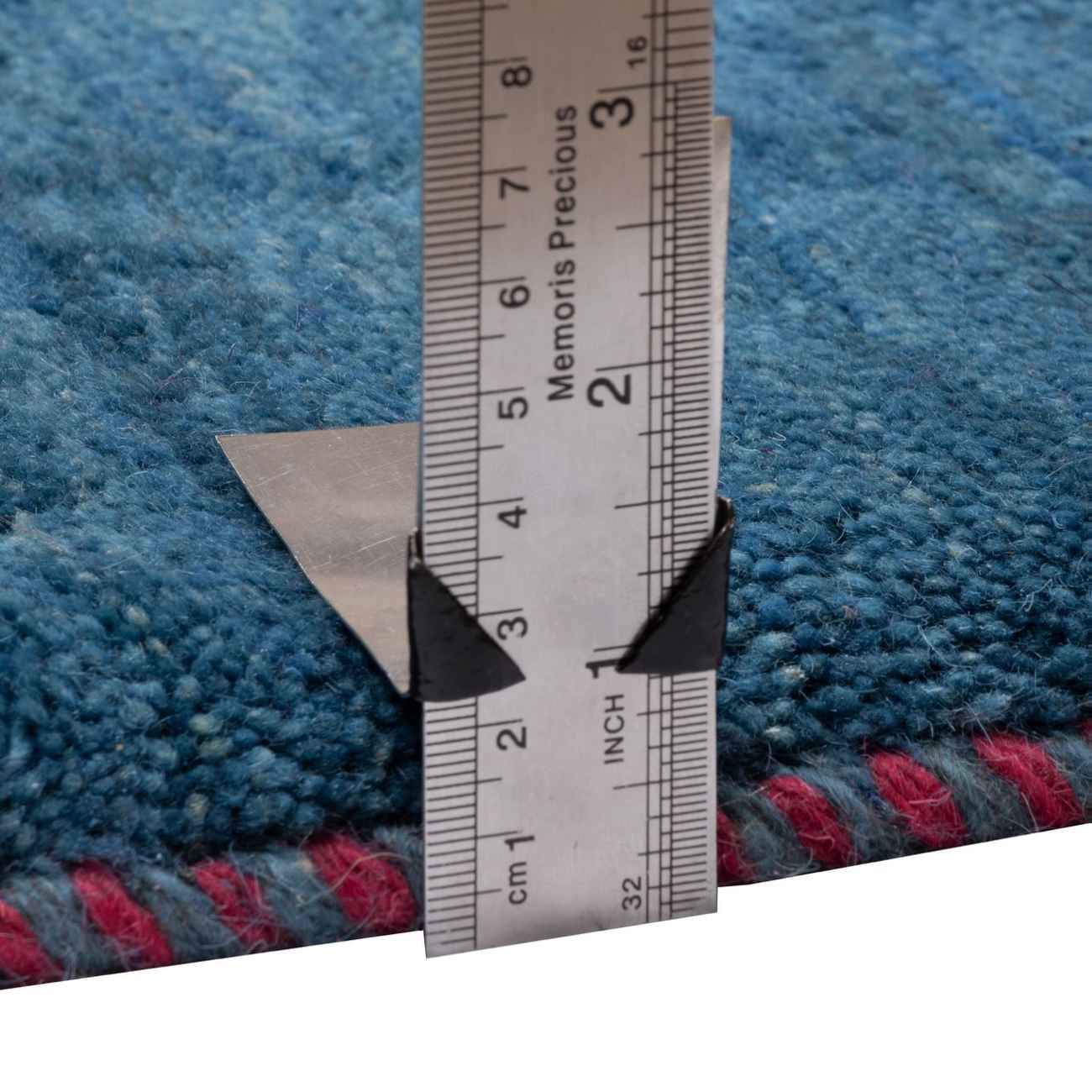 Original persischer Gabbeh-Wollteppich handgewebt in Fars gelb floral