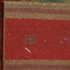 Original persischer Gabbeh-Wollteppich handgewebt in Fars mit Rand rosa