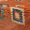 Original persischer Gabbeh-Wollteppich handgewebt in Fars mit Rand orange