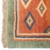 Original persischer Gabbeh-Wollteppich handgewebt in Fars mit Rand orange