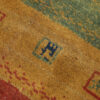 Original persischer Gabbeh-Wollteppich handgewebt in Fars braun floral