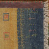 Original persischer Gabbeh-Wollteppich handgewebt in Fars braun floral