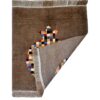 Original persischer Gabbeh-Wollteppich handgewebt in Fars mit Rand rot