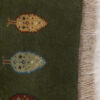 Original persischer Gabbeh-Wollteppich handgewebt in Fars mit Rand rot