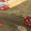Original persischer Gabbeh-Wollteppich handgewebt in Fars mit Rand rot