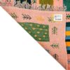 Original persischer Gabbeh-Wollteppich handgewebt in Fars mit Rand orange