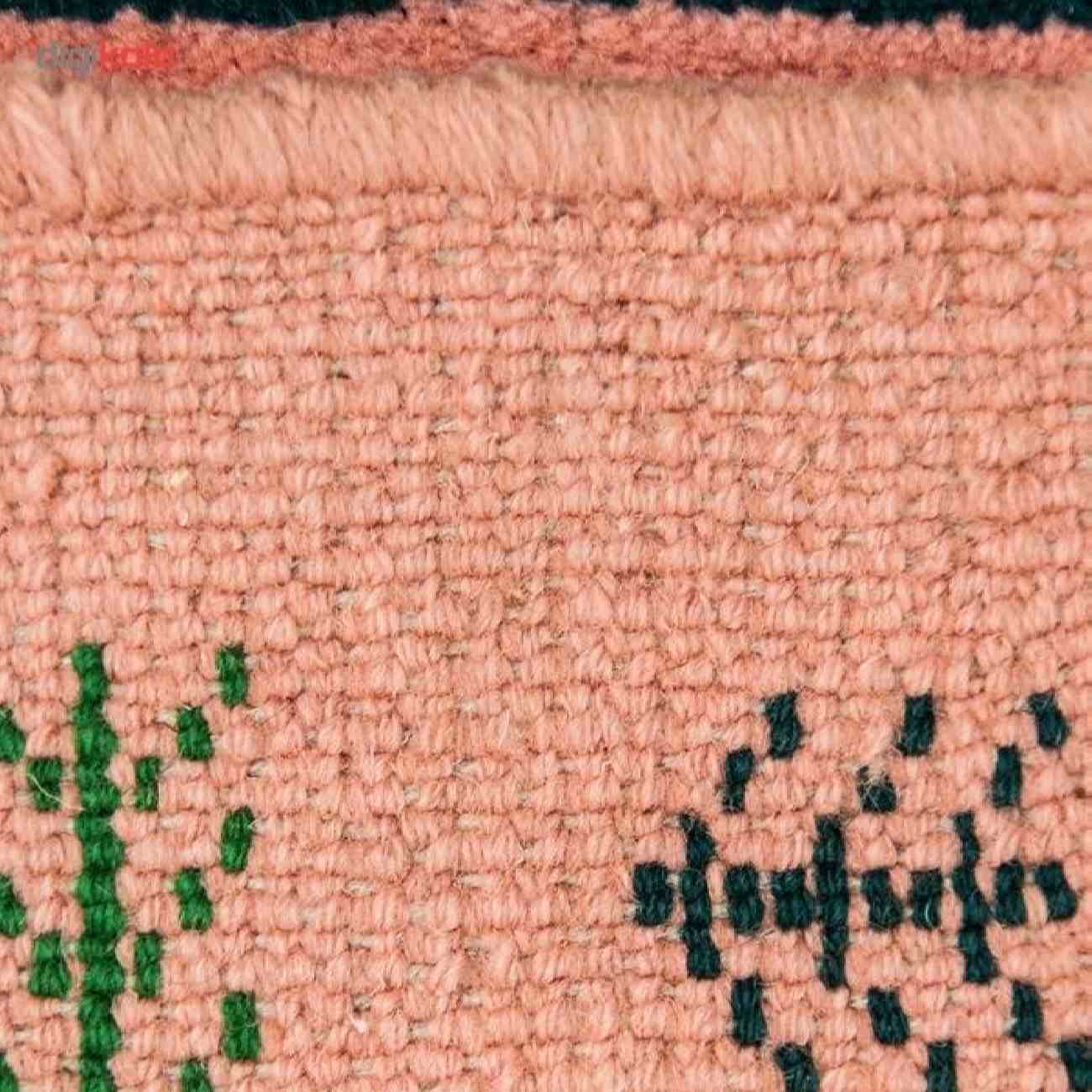 Original persischer Gabbeh-Wollteppich handgewebt in Fars mit Rand orange