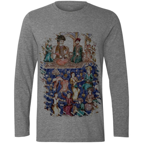 Langarm-T-Shirt mit Traditionellem Design für Herren – Persischer Erbstil