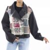 Persischer lockerer Manto für Frauen mit Patchwork-Design