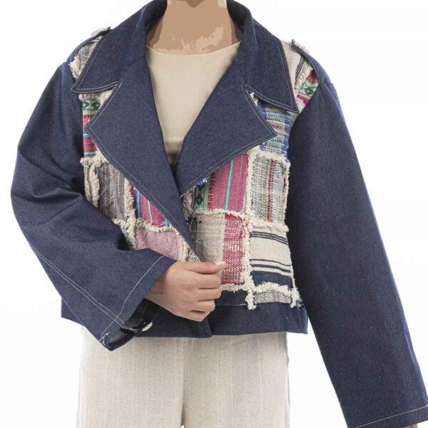 Persischer lockerer Manto für Frauen mit Patchwork-Design