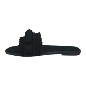 Macrame Boho Chic Hausschuhe für Damen in Schwarz