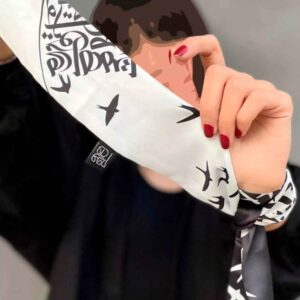 Persischer Hals-Schal für Frauen mit Kalligrafie-Design