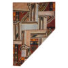 Persischer Patchwork-Kilim-Teppich handgewebt geometrisch braun
