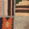 Persischer Patchwork-Kilim-Teppich handgewebt geometrisch braun