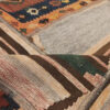 Persischer Patchwork-Kilim-Teppich handgewebt geometrisch braun