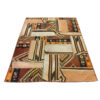 Persischer Patchwork-Kilim-Teppich handgewebt geometrisch braun