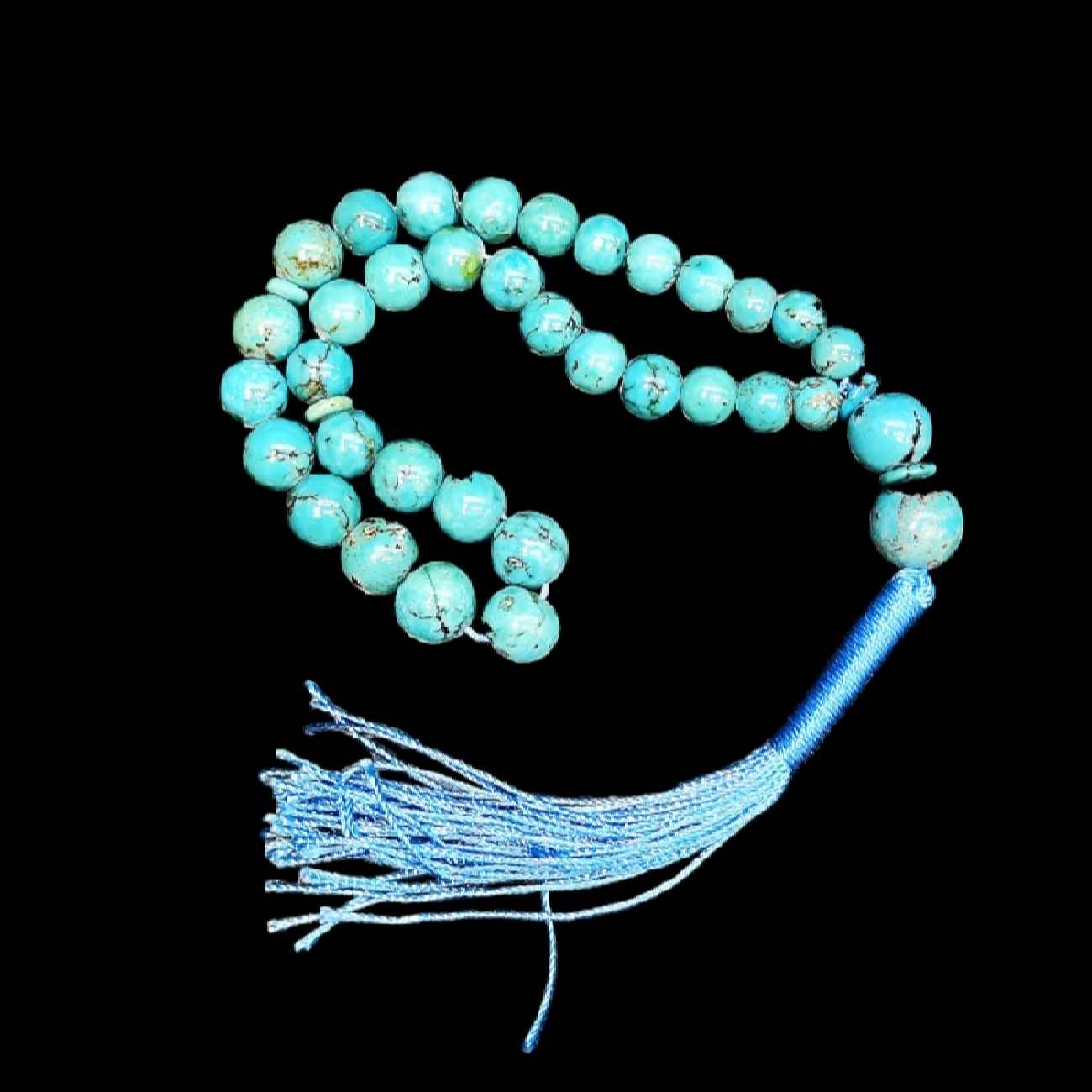 Persischer Rosenkranz mit Neyshabur-Türkis 33 Gebetsperlen Tasbih gefertigt
