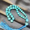 Persischer Rosenkranz mit Neyshabur-Türkis 33 Gebetsperlen Tasbih gefertigt
