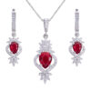 Persisches Silber-Schmuckset mit Rubin-Gemstone für Damen Amilis