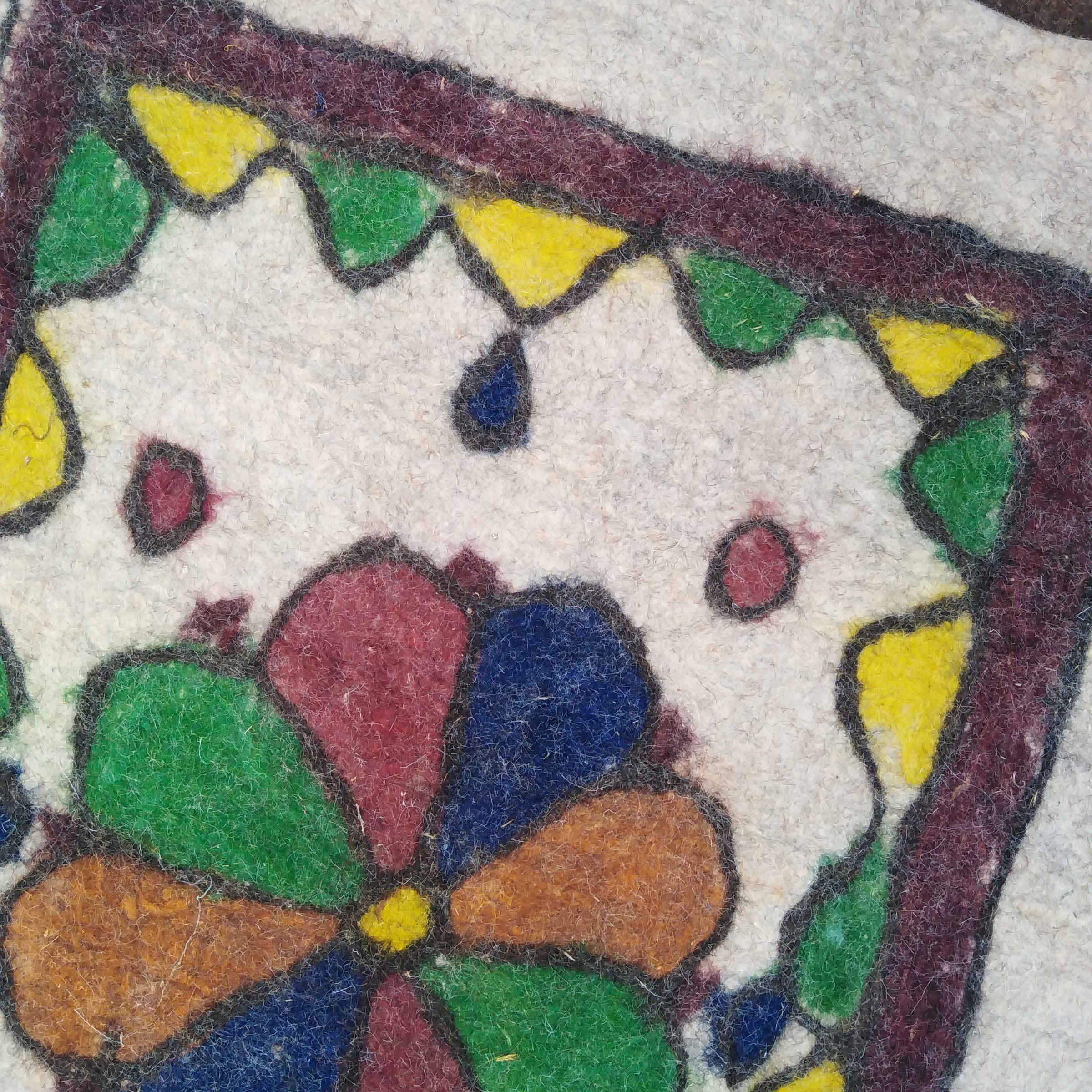 Persischer Wollfilzteppich 100% natürlich und handgefertigt Rukhsana