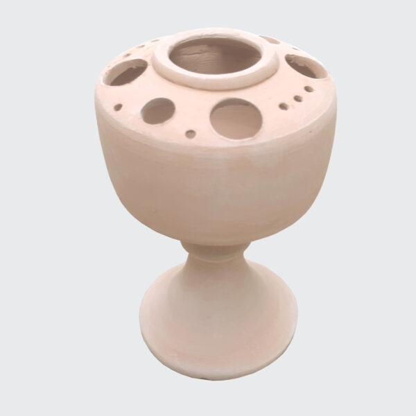 Handgefertigter Töpfer-Make-up Pinsel Halter mit Füßen im künstlerischen Design