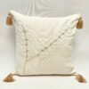 Punch-Needle-Kissenbezug – Besticktes Langblätter Creme Design