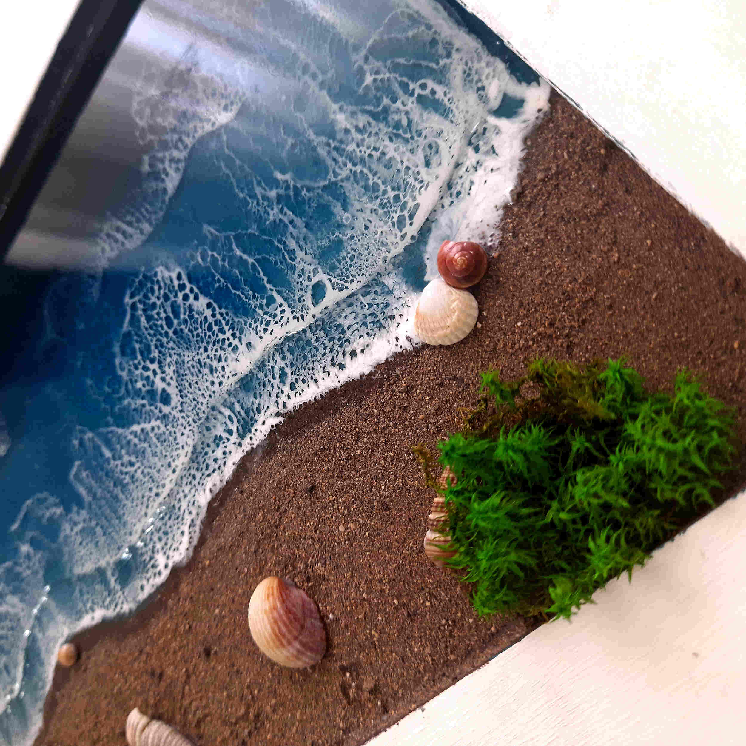 Wand-Schlüsselhalter aus Harz mit fünf Haken, Modell Strand