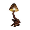 Rustikale Holzstamm Tischlampe Handgefertigte Eleganz für die Wohnkultur