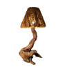 Rustikale Holzstamm Tischlampe Handgefertigte Eleganz für die Wohnkultur