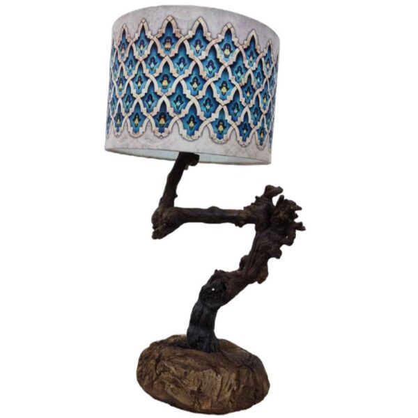 Rustikale Holzstamm Tischlampe Natürlich Handgefertigt