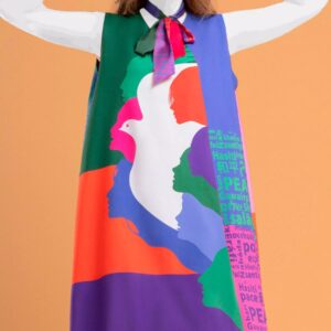 Set aus Kleid & Halstuch für Damen Modell Frieden
