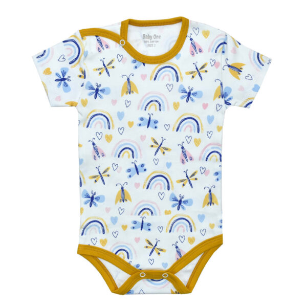 Kurzarm-Body für Babys mit Regenbogen Design