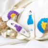 Snap-Haarspangen-Set mit Handbesticktem Ballerina-Design