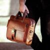 Geräumige Leder Aktentasche - Männer Modell DP1