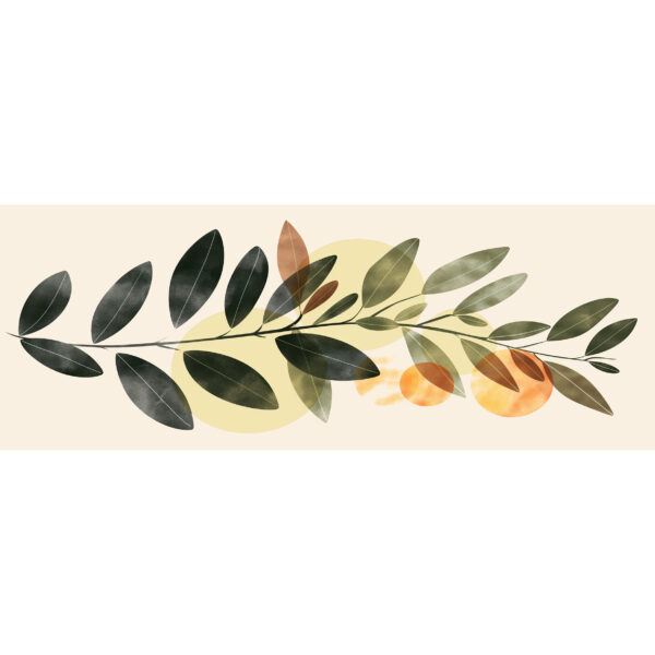 Samt Tischläufer im bedruckten Blätter Design für 6 Plätze