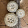 Korb aus Weiden- und Bambusgeflecht, handgewebt Modell Circle, Set aus 3
