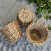Korb aus Weiden- und Bambusgeflecht, handgewebt Modell Circle, Set aus 3