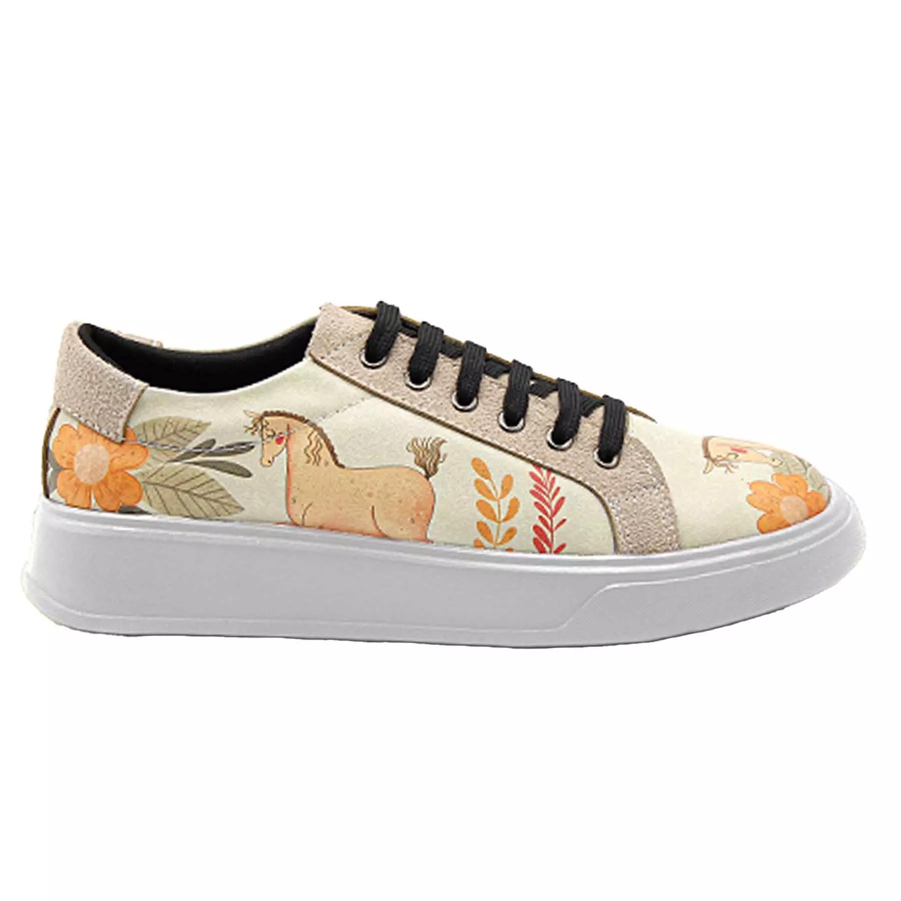 Graffiti-Print Sneakers – Damenchic Freizeitschuhe Modell Horse