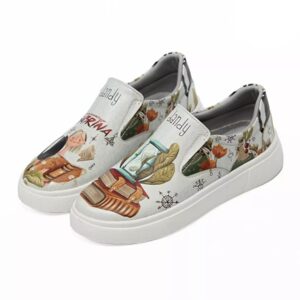 Graffiti-Print Sneakers – Damenchic Freizeitschuhe Modell Sabrina
