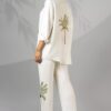 Damen-Manto & Hosen-Set mit besticktem Design