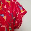 Damen Kurzarm Baumwollhemd mit Reh-Muster