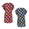 Damen Kurzarm Hemd mit Donut-Muster im 2er-Set