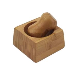 Holz-Bambusmörser & Stößel Set handgefertigt für die Küche