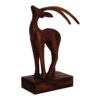 Holz-Gazellen-Figur - Handgefertigte Wildtier-Kunst
