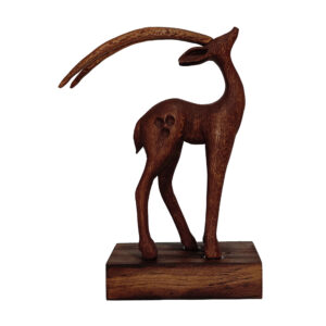 Holz-Gazellen-Figur – Handgefertigte Wildtier-Kunst