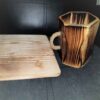 Handgefertigter Holz-Make-up Becher Pinsel Halter aus natürlichem Holz